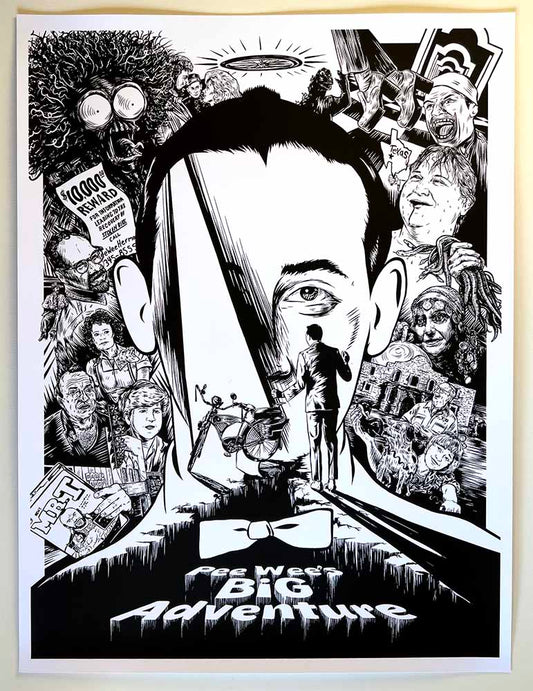 PEE WEE'S BIG ADVENTURE - Black and White