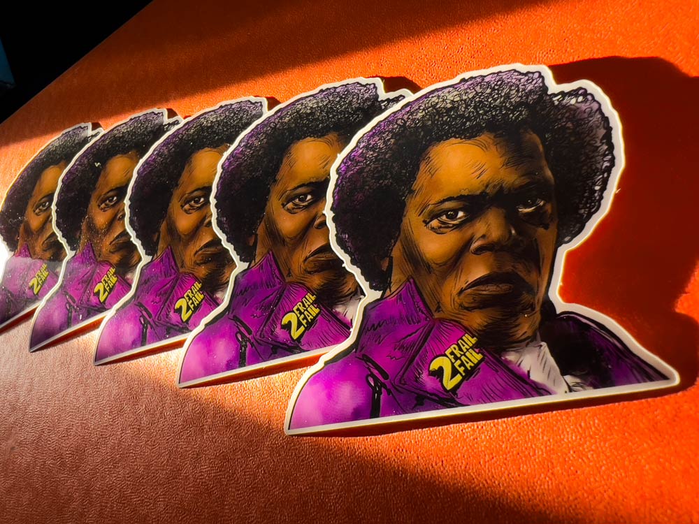 Mr. Glass is 2-Frail 2-Fail Sticker