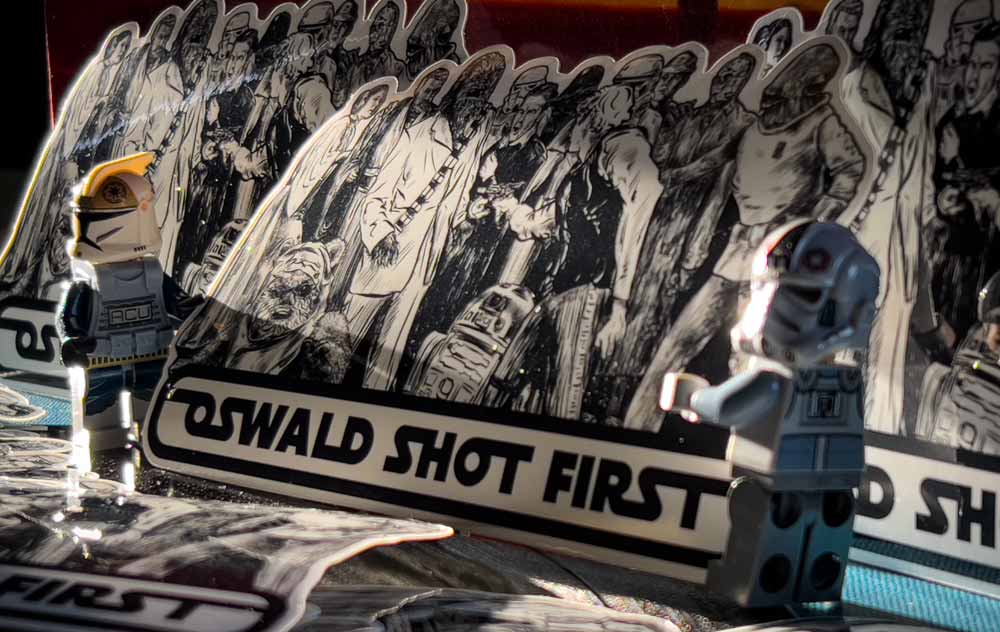 Oswald Shot First Sticker