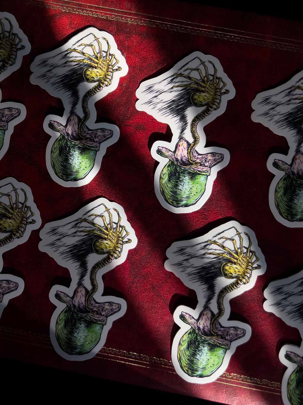 Face Hugger Alien Sticker-Clear