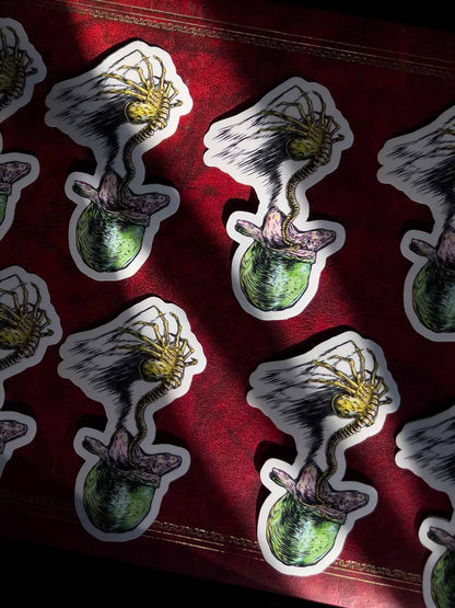Face Hugger Alien Sticker-Clear