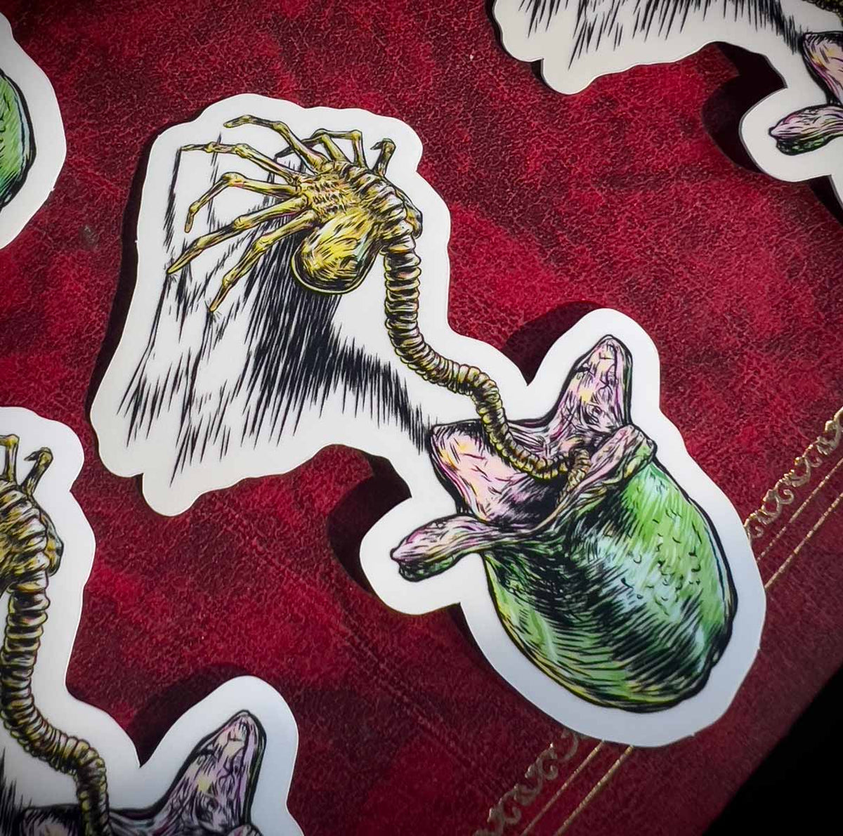 Face Hugger Alien Sticker-Clear