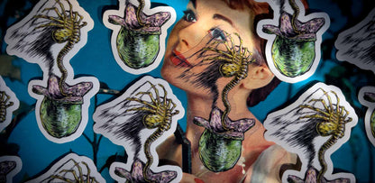 Face Hugger Alien Sticker-Clear