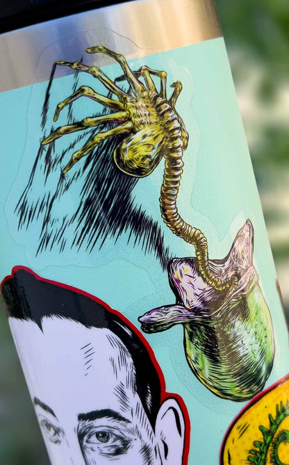 Face Hugger Alien Sticker-Clear