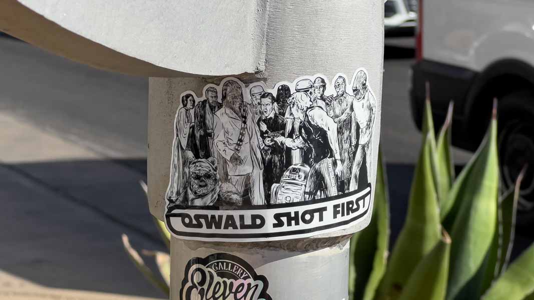 Oswald Shot First Sticker