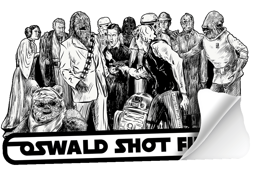 Oswald Shot First Sticker