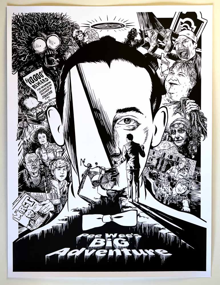 PEE WEE'S BIG ADVENTURE - Black and White