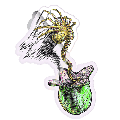 Face Hugger Alien Sticker-Clear
